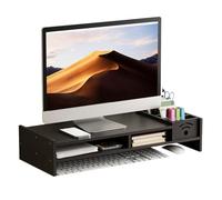 Support de moniteur pour bureau - Étagère à 2 niveaux, rehausseur d'ordinateur de 4,3 pouces de hauteur avec organisateur de rangement | pour la maison PC TV Table de travail Dortoir Salle d'étude