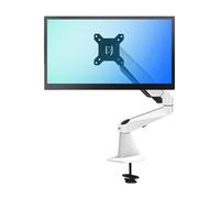 Support de moniteur pour un seul moniteur, bras à ressort à gaz pour moniteur, support de bureau avec pince, bras pour un seul moniteur entièrement réglable qui s'adapte aux écrans de 15 à