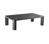 Ergo Office Support d'écran réglable en hauteur 17–32" Chargeur sans fil Qi charge max 20 kg Noir