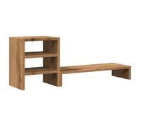 Support de moniteur réglable - vidaXL - Bois d'ingénierie - Chêne artisanal - 80x20x30 cm