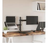 Support de moniteur réglable - vidaXL - Noir - Acier - VESA 75/100 mm - Inclinaison 90° - Rotation 360°