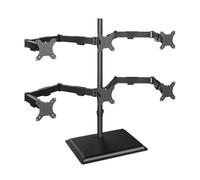 Support de Moniteur Support de bureau for 6 moniteurs, support de moniteur en acier réglable en hauteur avec bras de montage entièrement articulé for la plupart des moniteurs de 17 à 32", peut support