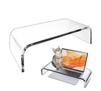 Support De Moniteur - Support De Moniteur D'ordinateur En Acrylique Transparent Supporť Pour Ordinateur Portable | Organisateur De Table De Supporť D'écran De Bureau Pour La Maison, Les Bureaux, L'étu