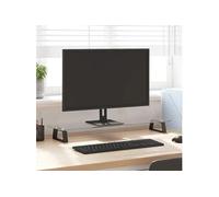vidaXL Support de moniteur noir 80x20x8 cm verre trempé et métal