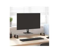 vidaXL Support de moniteur noir 80x20x8 cm verre trempé et métal