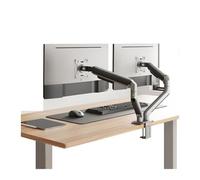 Support de Moniteur Support double écran for écrans 17-32", support double écran avec VESA 75/100 mm, support de bureau réglable en hauteur, chaque bras peut supporter jusqu'à 19,8 kg. Bras pour Écran