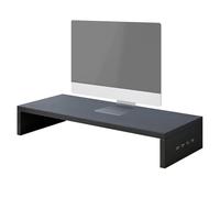 Support De Moniteur - Support Ergonomique Avec 4 Ports USB, SupportDe Moniteur D'ordinateur | Étagère De Table Surélevée Pour Écran D'ordinateur, Pour Imprimante, Papeterie, Accessoires Numériques, C