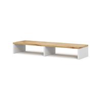 support de moniteur Tomy 80x12cm Blanc/Chêne de force doré Vicco 54697