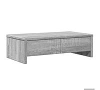 Support de moniteur - vidaXL - 50x27x15 cm - Bois d'ingénierie - Gris sonoma - 2 tiroirs