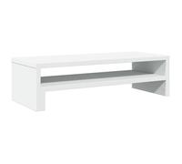 vidaXL Support de moniteur en bois d'ingénierie 54x22x15 cm Blanc – Pour bureau