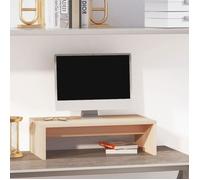 Support de moniteur - vidaXL - Bois de pin - 50x27x15 cm