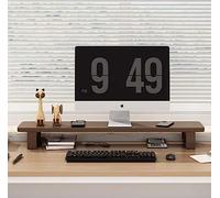 Support de moniteur vintage en noyer pour écran d'ordinateur portable, 12 cm de hauteur, support de moniteur ergonomique et confortable pour le bureau, le travail à domicile, l'organisateur de bureau