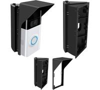 Support de montage à angle réglable compatible avec les sonnettes vidéo 2/3/4, angle de rechange réglable, plaque de montage vidéo avec housse de pluie, imperméable et antireflet