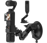Support de Montage à Ventouse Pocket 3,Support de Pare-Brise et de fenêtre avec Adaptateur d'extension pour Insta360 X3 X4 X2 pour GoPro Max Mini Hero Pocket 3 2 Action 3 4 Accessoires