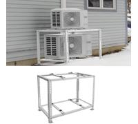 Support de montage au sol double couche pour climatiseur mini split 9000 BTU-45000 BTU - Résistant aux intempéries - Support universel pour climatiseur AC - Blanc - 90 x 45 cm