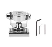 Support de Montage d'antenne Radio en métal argenté, Trou de 16 mm réglable, Support d'antenne Radio Mobile à 2 Axes adapté pour BTECH Midland, Couvercle de Coffre de Camion de