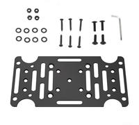 Support de montage de boîte aux lettres en acier robuste pour installation de boîte aux lettres en bois ou creux de 10,2 x 10,2 cm, dispose de plusieurs trous pour un ajustement sûr