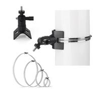 Support de montage de caméra en plastique, pince métallique réglable, support de caméra universel résistant à la rouille pour caméra Arlo/Wyze/Eufy Black