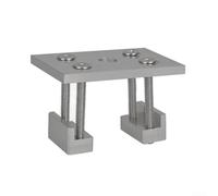 Support de montage de poche pour radio CB HAM Ford pour Chevy pour Ram pour Toyota - Kit de lit de camion sans perçage en aluminium argenté