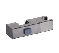 Support de montage de pommeau de douche pour tuyaux rectangulaires avec réglage de la hauteur fluide sans retirer la tige et rotation à 360 degrés (gris)