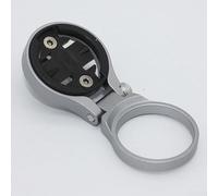 Support de montage de potence de vélo en aluminium CNC compatible avec les systèmes GPS Garmin Edge 200/500/510/520/800/810/820 (gris)
