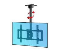 Support de Montage de télévision au Plafond réglable - Support de Cadre Rotatif TV LCD TV à 360 degrés, s'adapte aux téléviseurs de 37-85 Pouces, Max 600x400 mm de Plafond TV, avec Un Chargement