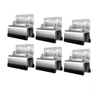 Support de montage en acier inoxydable pour panneau solaire pour coffre de toit de camping-car, yacht, accessoires de fixation sur rail photovoltaïque, 7 x 2,85 x 6,5 cm, argenté (6 pièces)