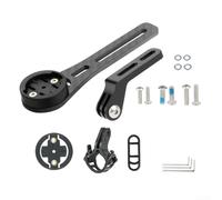 Support de montage en fibre de carbone pour ordinateur de vélo avec support de lumière pour Garmin et Bryton, adaptateur de potence de guidon sécurisé pour vélo de route, noir 3K (L127 mm)