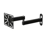 Support de montage en forme de L en métal robuste compatible avec la plupart des caméras dôme CCTV pour applications de surveillance murales (35 deux bras noir)
