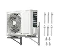 Support De Montage Mural Mini Split - 2 Pièces Rack Robuste Pliable, Support Climatiseur En Acier Inoxydable | Base D'Extérieur Pour Pompe À Chaleur Climatisation Compresseur Argent