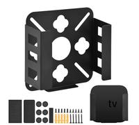 Support de Montage Mural pour Mac Mini M4/M4 Pro 2024, Support Mural/sous Le Bureau/Derrière de Moniteur avec Coussinet Anti-Rayures, Wall Mount Stand Compatible avec Mac Mini M4/M4 Pro et TV Box