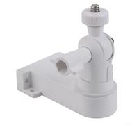 Support de montage pour caméra de sécurité en alliage d'aluminium pour intérieur et extérieur avec rotation à 360 degrés et réglage de l'inclinaison (blanc)