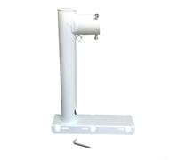 Support de montage pour caméra extérieure - Bras en métal épais de 35 cm avec fixation sécurisée pour pilier en ciment et poteau - Blanc