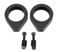 Support de montage pour clignotant de moto en alliage d’aluminium, pince de fourche de 41 mm pour déplacer les clignotants, livré avec vis de montage, compatible avec toutes les (Noir métallisé)