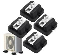 Support de montage pour climatiseur - 4 pièces de support de base AC sans conduit, support anti-vibration, support de sol pour compresseur pour stabilisation du condensateur pour accessoires