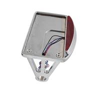 Support de Montage pour Harley Bobber Chopper Universel Moto Montage Latéral Feu Arrière Cadre Support De Plaque D'immatriculation Vintage Aluminium(Silver)