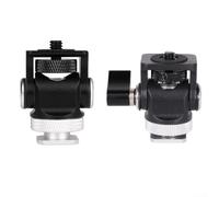 Support de montage pour moniteur d'appareil photo reflex numérique avec interface mini griffe et support rotatif à 180 degrés en aluminium (style B)