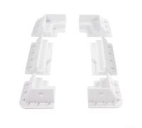 Support de montage pour panneau solaire blanc pour camping-car, bateau, toit plat, support d'angle en ABS sécurisé et étanche avec design ventilé, kit de fixation de base à angle droit (ensemble de 6