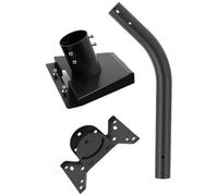 Support de montage réglable en métal avec rotation à 360 degrés pour antennes satellites avec option d'installation au plafond ou au mur, collier de serrage réglable
