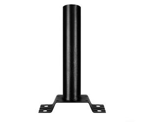 Support de montage solaire en métal robuste pour lampadaire, résistant aux intempéries, pour projecteurs de sécurité extérieurs et lampes de cour, noir