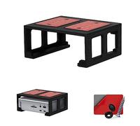 Support de montage sous bureau compatible avec Caldigit TS4 Thunderbolt Station 4 - Station d'accueil peu encombrante, facile à installer, adhésif et à visser, réduit l'encombrement, espace libre sur le bureau