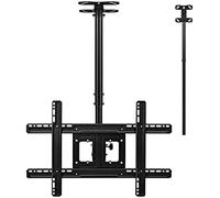 Support de Montage TV Plafond pour téléviseurs Plats/incurvés de 26 à 65 Pouces, Hauteur réglable jusqu'à 50 kg
