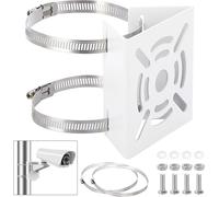 Support de montage vertical universel pour caméras de vidéosurveillance avec 4 boucles - Support de montage carré en métal pour caméra de sécurité dôme PTZ, support mural intérieur/extérieur