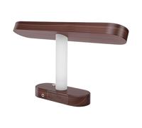 Support de Montre Compact élégant Organisateur de Bijoux en Bois avec Lumière LED à intensité Variable pour Table de Nuit de Voyage en Bois de Hêtre 10,24 X 1,97 X 6,10 Pouces