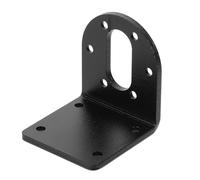 Support de Moteur à Engrenages en Aluminium, Embase de Montage 37mm Noir | Découpe Précise, Fentes D’alignement Faciles, Structure Robuste en L, pour Châssis Robot et Prototypes