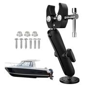 Support de moteur à la traîne - Support stabilisateur en alliage d'aluminium, pince anti-vibrations robuste | Tige réglable à 360 degrés pour bateaux de pêche en eau douce, kayaks, bateaux à vitesse