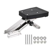 Support de moteur de bateau, support de moteur hors-bord, support auxiliaire hors-bord en acier inoxydable 304 avec ressort - levage assisté pour moteurs 2 temps jusqu’à 110 lb