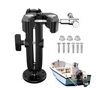 Support de moteur de pêche à la traîne pour kayak | Support de moteur de pêche à la traîne en d'aluminium | Collier de serrage robuste et réglable à 360 degrés anti-vibrations