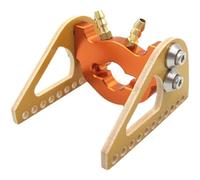 Support De Moteur Refroidi À l'eau 28/29mm pour Bateau RC - Bracket en Alliage D'aluminium CNC, Support pour Moteur sans Balais avec Plaques Latérales en Fibre De Verre Époxy(Orange)