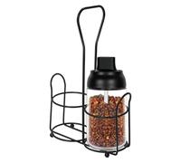 Support de moulin à poivre électrique - Support de moulin à poivre en métal avec poignée, de stockage stable en acier pour moulin à sel et poivre, organisateur de table à manger pour famille et amis